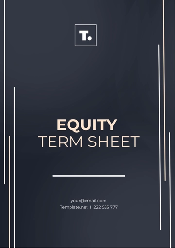 Free Equity Term Sheet Template to Edit Online