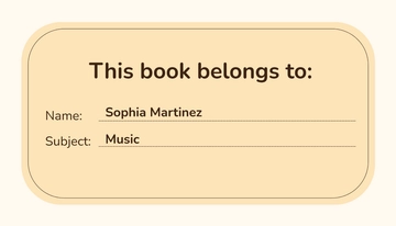 Free Simple Book Label Template to Edit Online