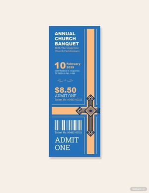Annual Church Banquet Ticket Template