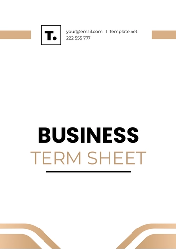 Free Business Term Sheet Template to Edit Online