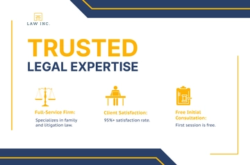 Free Law Firm Infographic Banner Template to Edit Online