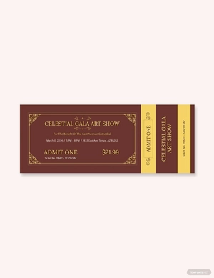 Church Fundraising Ticket Template