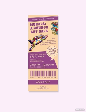 Church Gala Ticket Template