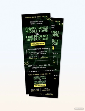 Printable Soccer Ticket Invitation Template