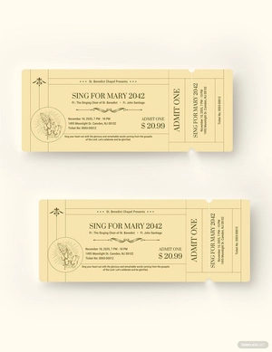Vintage Church Ticket Template