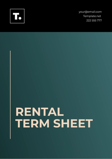 Free Rental Term Sheet Template to Edit Online
