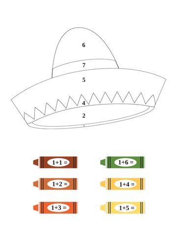 Free Cinco De Mayo Math Coloring Page Template to Edit Online
