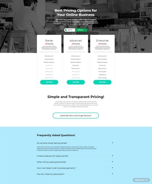 Enterprise SaaS Pricing Page Template