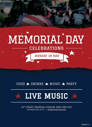Memorial Day Invitation Template