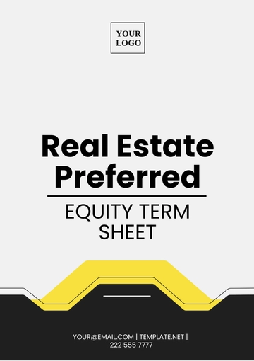 Free Real Estate Preferred Equity Term Sheet Template to Edit Online