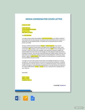 Media Coordinator Cover Letter