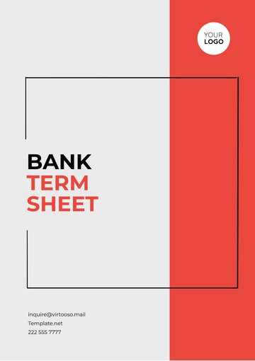 Free Bank Term Sheet Template to Edit Online
