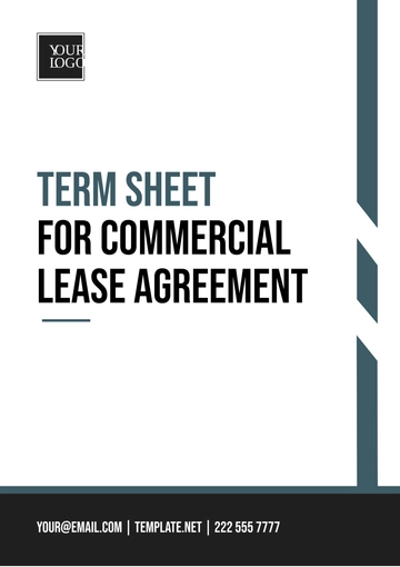 Free Term Sheet for Commercial Lease Agreement Template to Edit Online