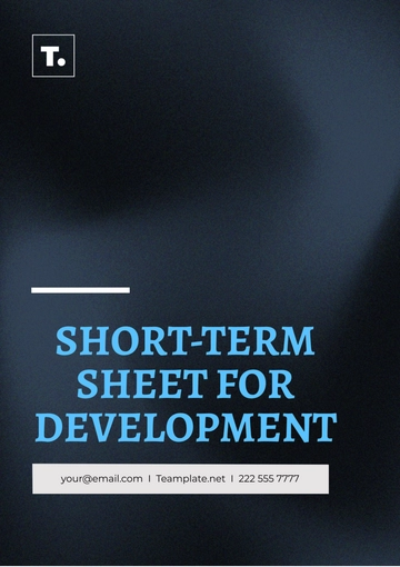 Free Short Term Sheet for Development Template to Edit Online