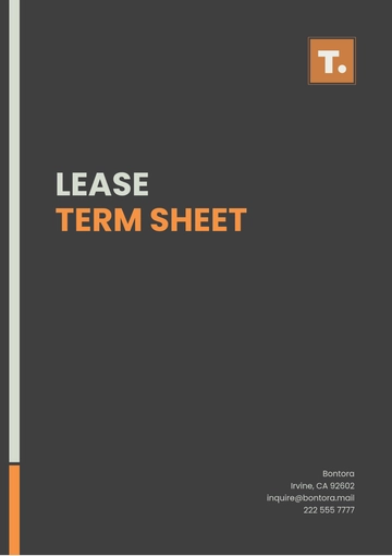 Free Printable Lease Term Sheet Template to Edit Online