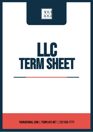 Free LLC Term Sheet Template to Edit Online