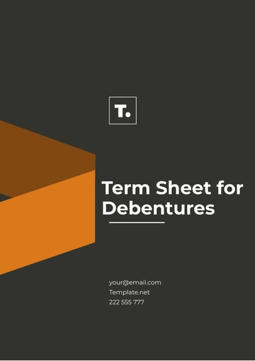 Free Term Sheet for Debentures Template to Edit Online
