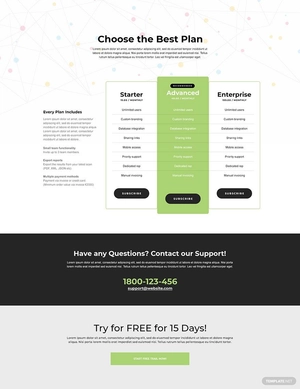 SaaS Product Pricing Page Template