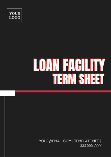 Free Loan Facility Term Sheet Template to Edit Online