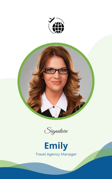 Free Travel Agency Manager ID Card Template to Edit Online