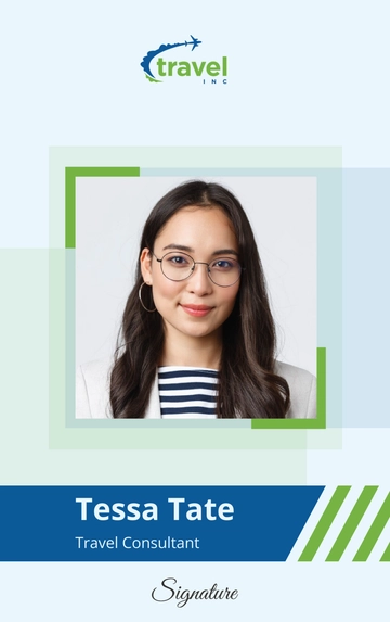Free Travel Consultant ID Card Template to Edit Online