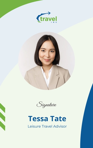 Free Leisure Travel Advisor ID Card Template to Edit Online