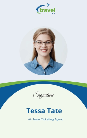 Free Air Travel Ticketing Agent ID Card Template to Edit Online