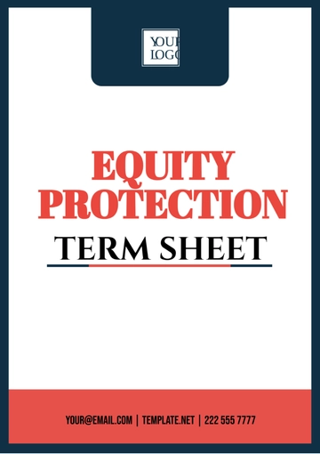 Free Equity Protection Term Sheet Template to Edit Online