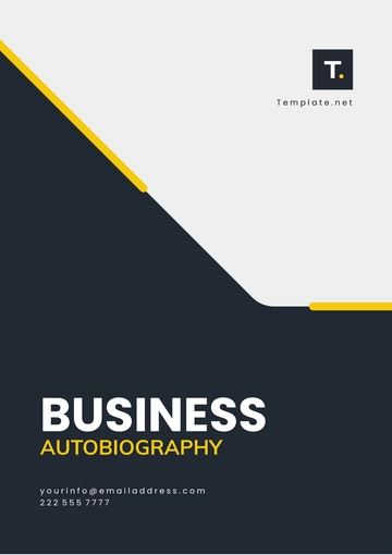 Free Business Autobiography Template to Edit Online