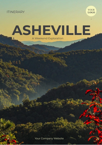 Free Asheville Weekend Itinerary Template to Edit Online