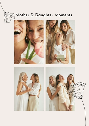 Free Mother And Daughter Bonding Photo Collage Template to Edit Online