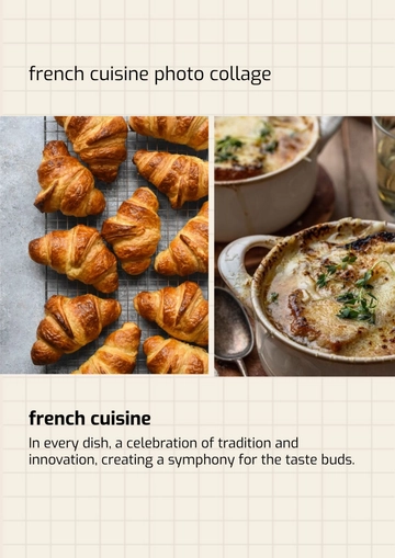 Free French Cuisine Photo Collage Template to Edit Online