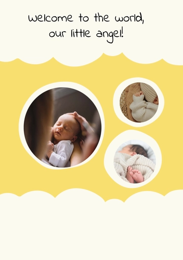 Free Welcome Baby Photo Collage Template to Edit Online