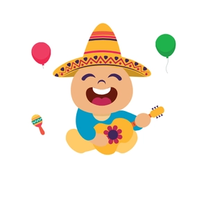Free Cinco De Mayo Baby Clipart Template to Edit Online