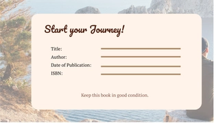 Free Adventure Book Label Template to Edit Online