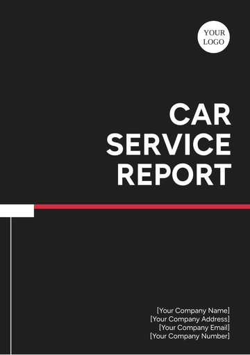 Free Car Service Report Template to Edit Online
