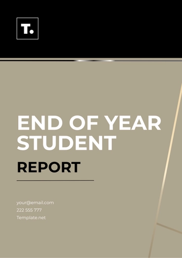 Free End Of Year Student Report Template to Edit Online