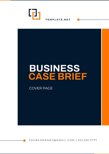 Free Business Case Brief Cover Page Template to Edit Online