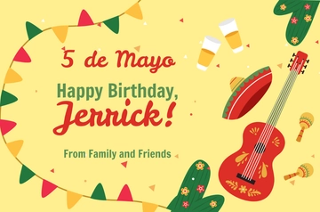 Free Cinco De Mayo Birthday Banner Template to Edit Online