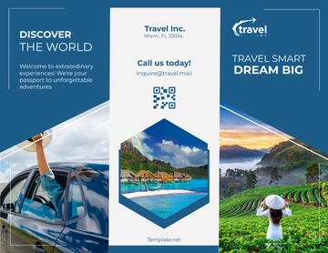 Free Travel Agency Marketing Brochure Template to Edit Online