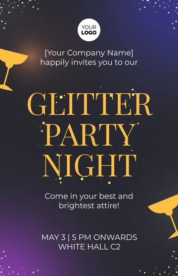 Free Glitter Event Poster Template to Edit Online