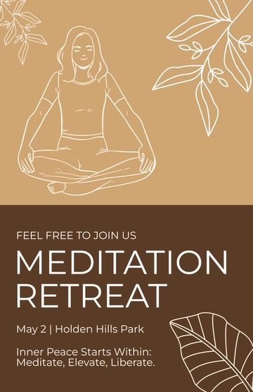 Free Meditation Poster Template to Edit Online