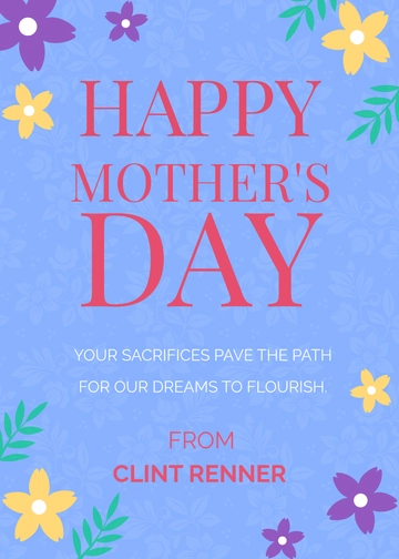 Free Mother's Day Card Template to Edit Online
