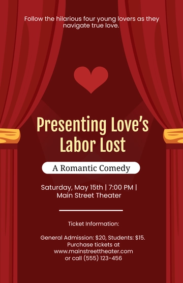 Free Theatre Poster Template to Edit Online