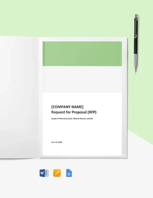 Pharmaceutical Request for Proposal Template