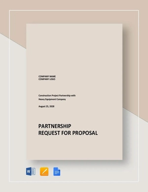 Partnership Request for Proposal Template