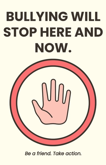 Free Anti Bullying Poster Template to Edit Online