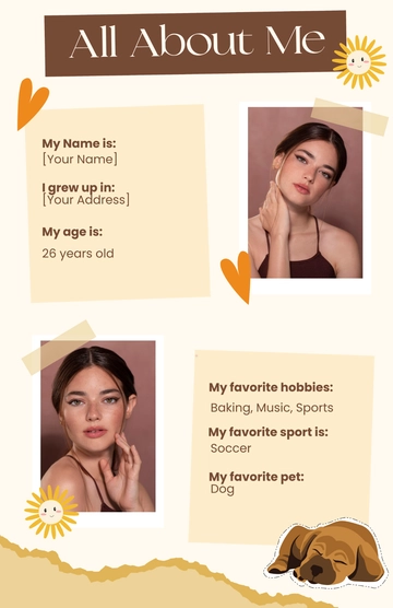 Free About Me Poster Template to Edit Online