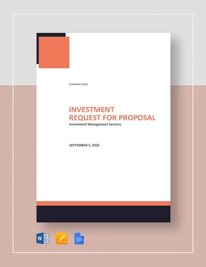 Investment Request for Proposal Template