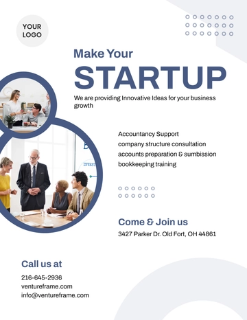 Free Basic Startup Leaflet Template to Edit Online